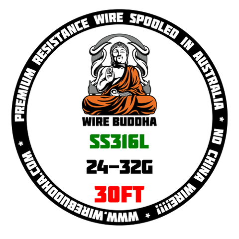 Stainless Steel 316L 30FT (USA/Europe Milled) by Wire Buddha - The Geelong Vape Co.