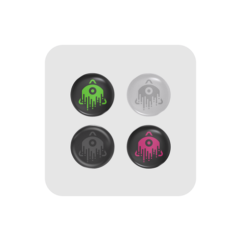 Atemporal Epoxy Resin Button Stickers