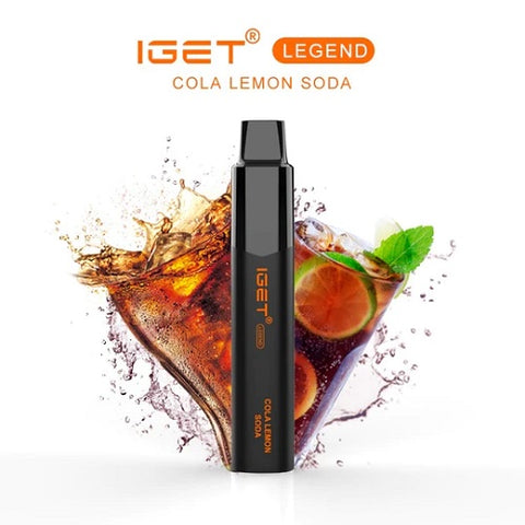 IGET Legend 4000 Puff   0mg  Cola Lemon Soda