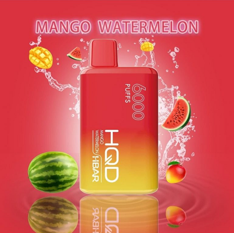 HQD HBAR 6000 Puff Mango Watermelon 0mg