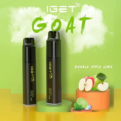 IGET GOAT 5000 Puff 0MG Double Apple Lime - The Geelong Vape Co.